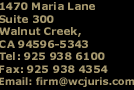 1470 Maria Lane, Suite 300, Walnut Creek, CA 94596, 925-938-6100, fax: 925-938-4354
